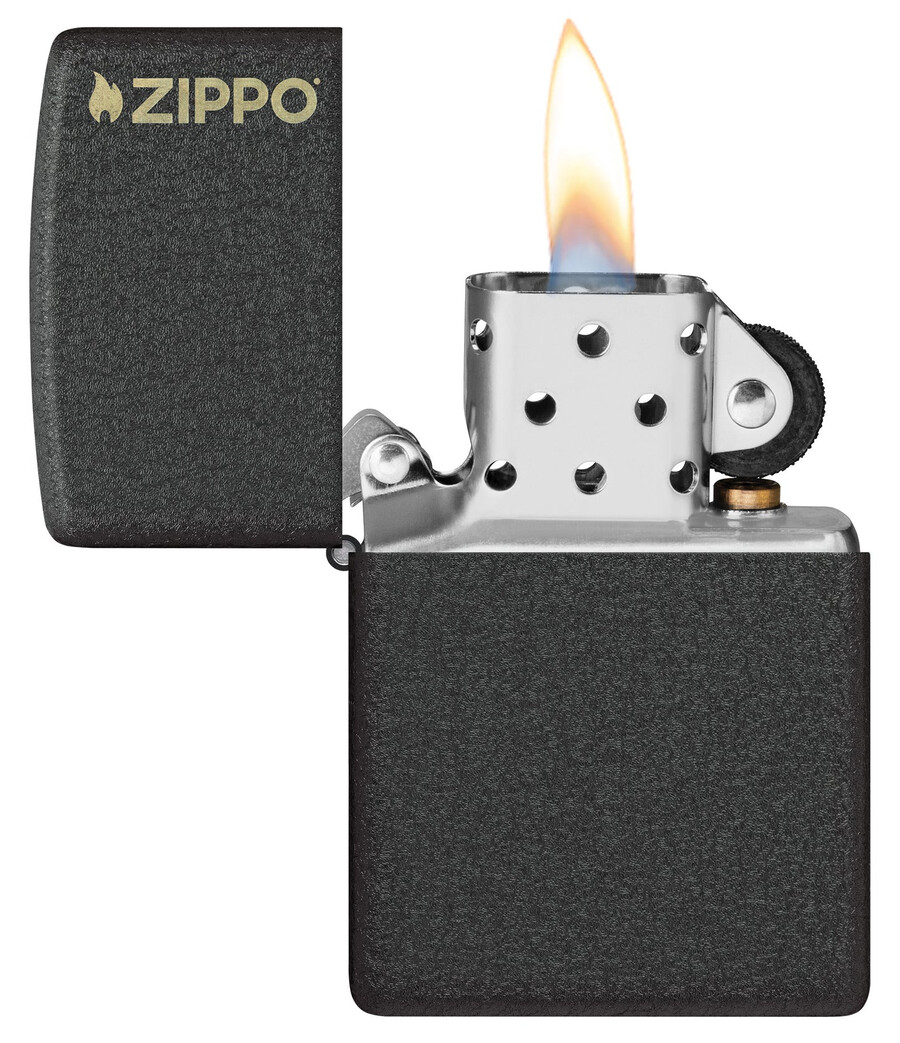 logotipo zippo crackle negro clásico