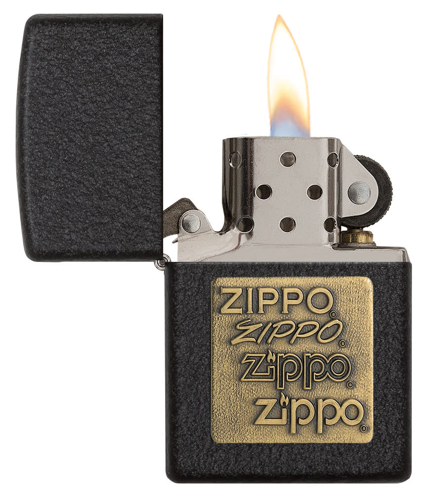 logotipo zippo dorado black crackle