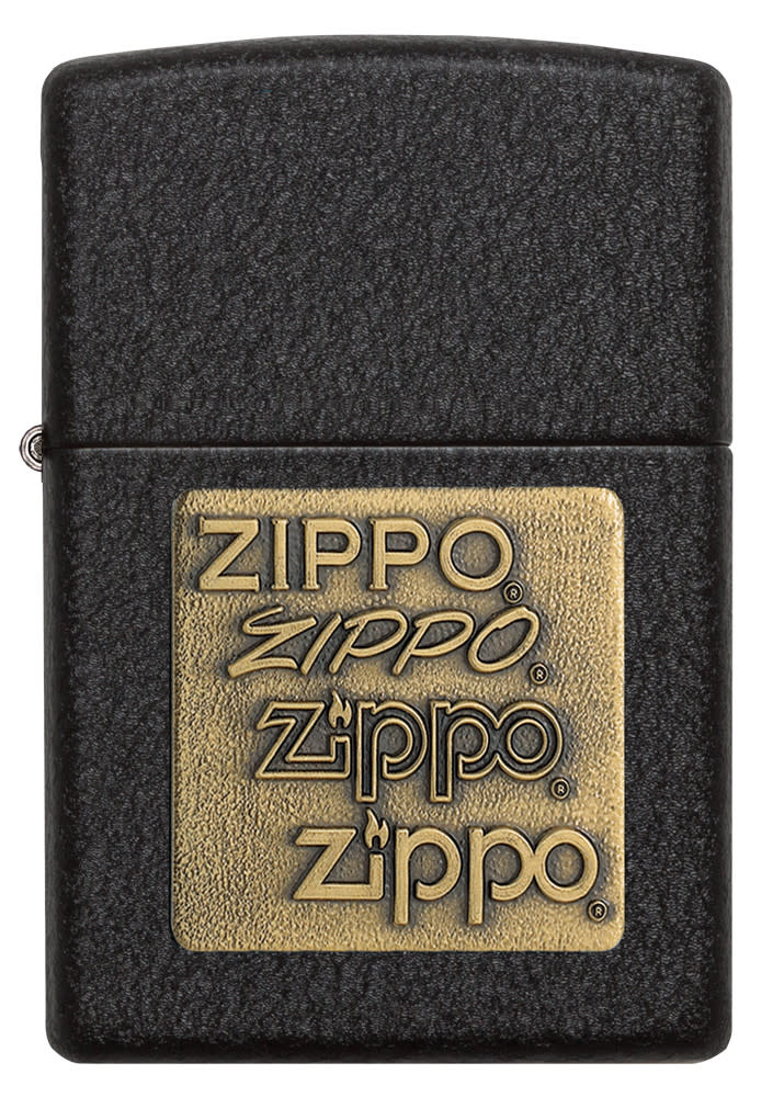 logotipo zippo dorado black crackle