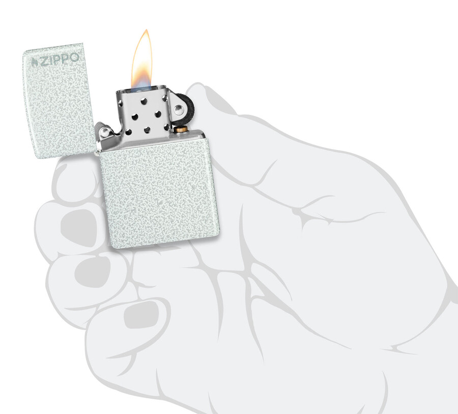 logotipo clásico de zippo glaciar
