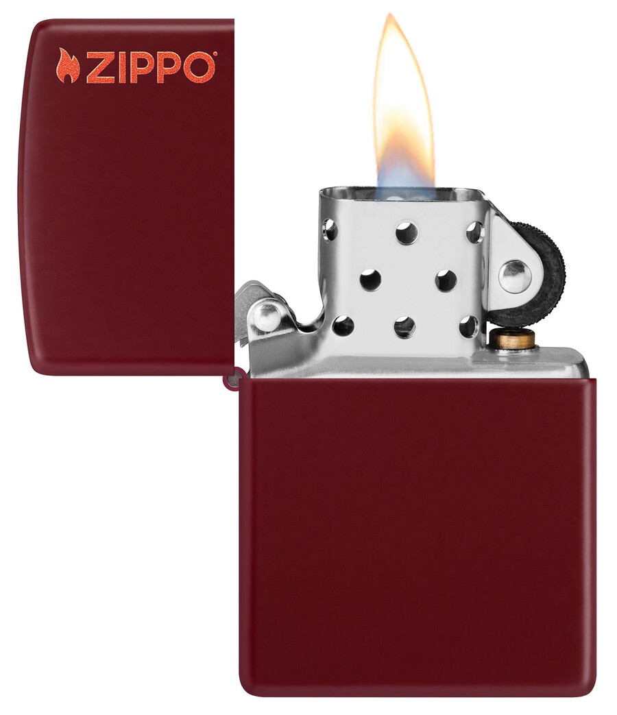 logotipo clásico de zippo merlot