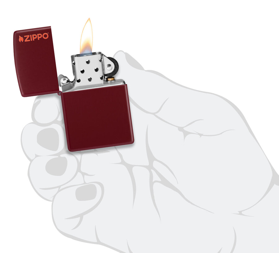 logotipo clásico de zippo merlot
