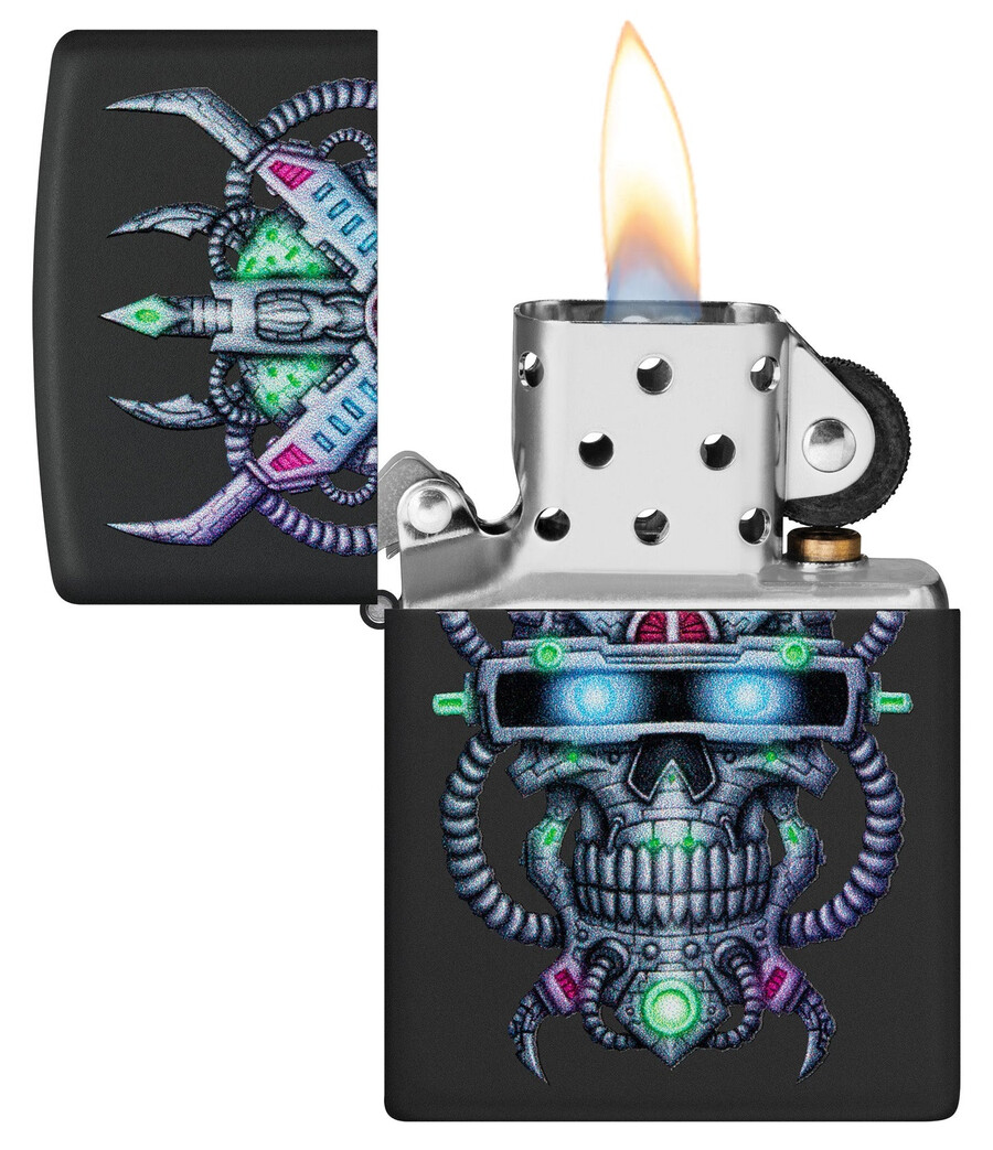 diseño de calavera cibernética