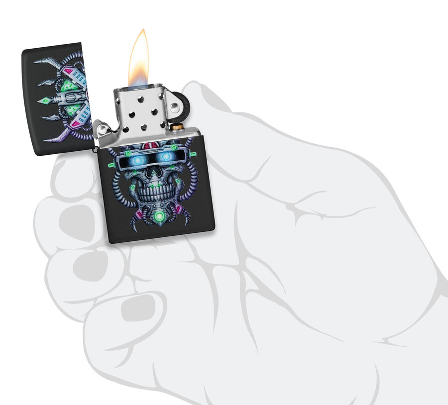 diseño de calavera cibernética