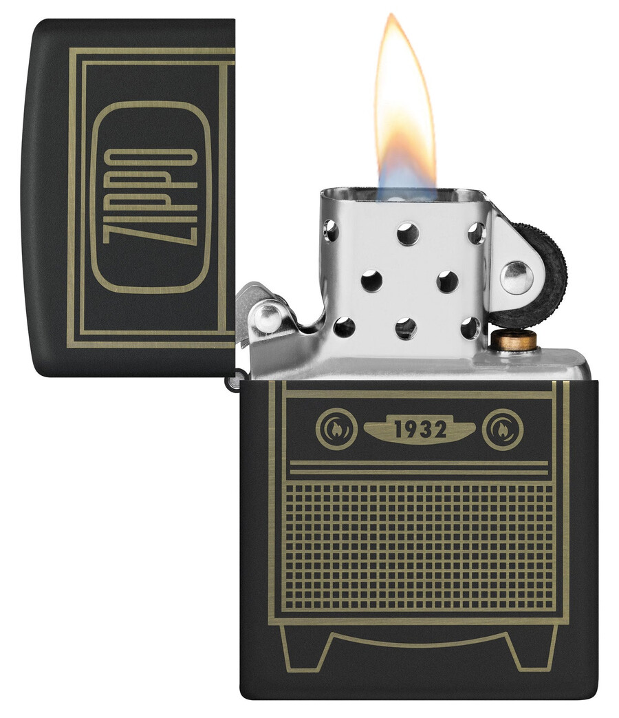 diseño de televisor vintage zippo