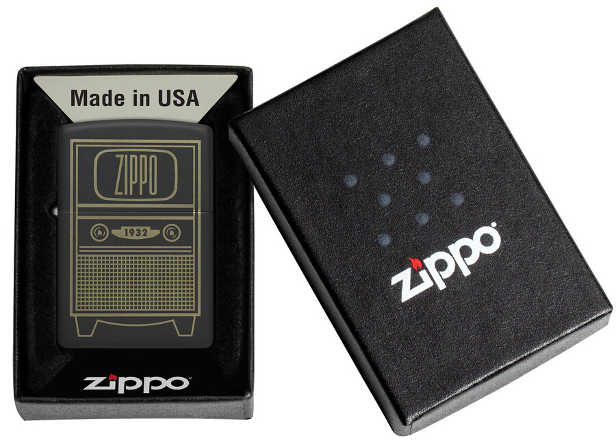 diseño de televisor vintage zippo