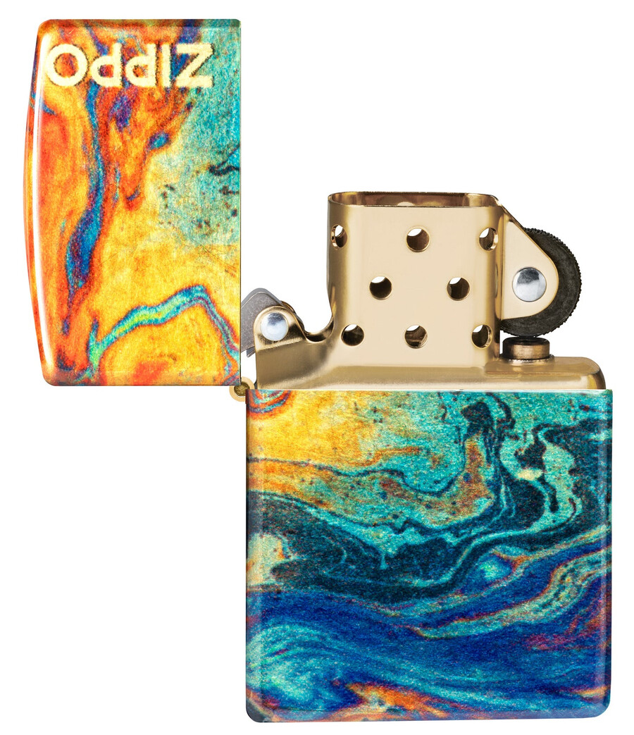 diseño colorido de zippo
