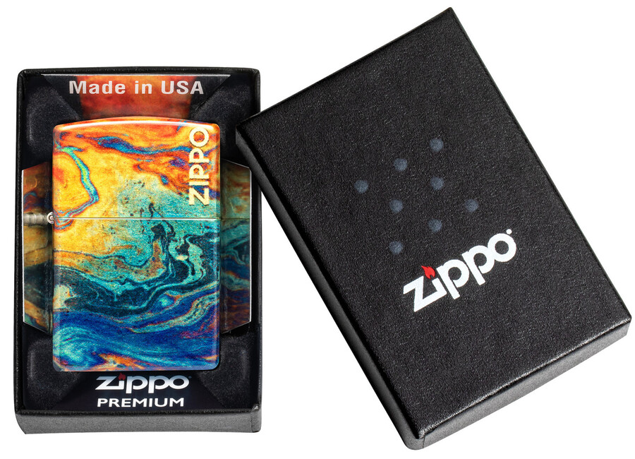 diseño colorido de zippo