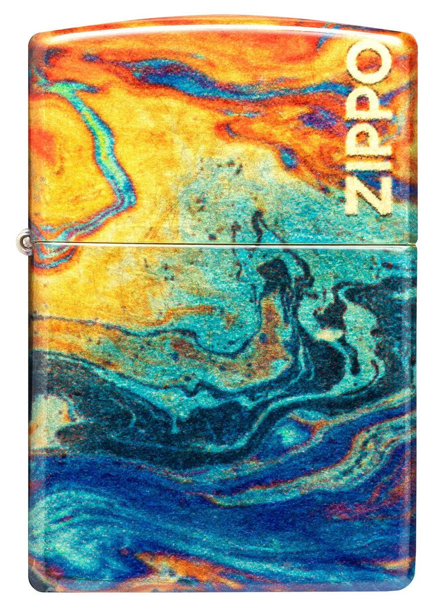 diseño colorido de zippo