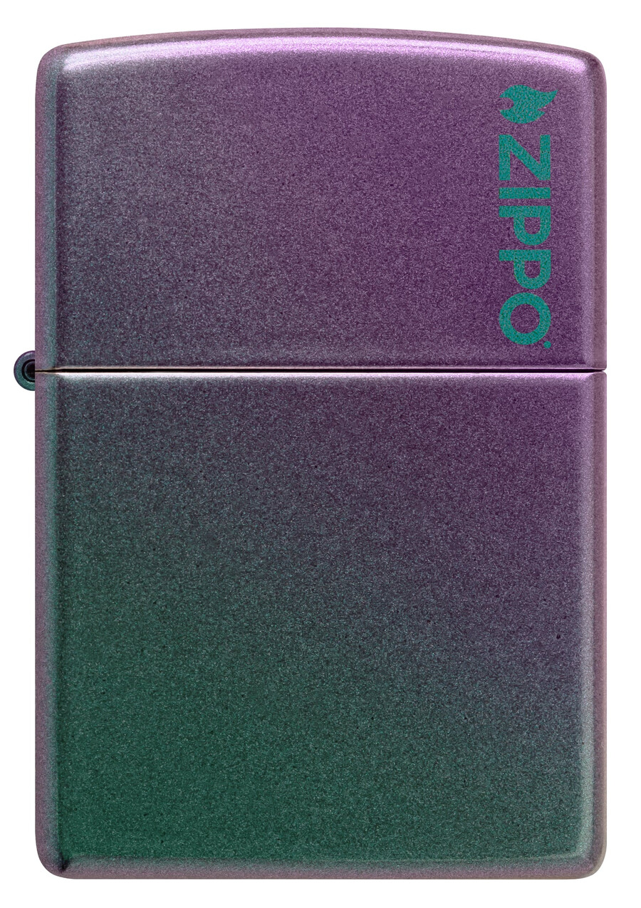 logotipo clásico iridiscente de zippo