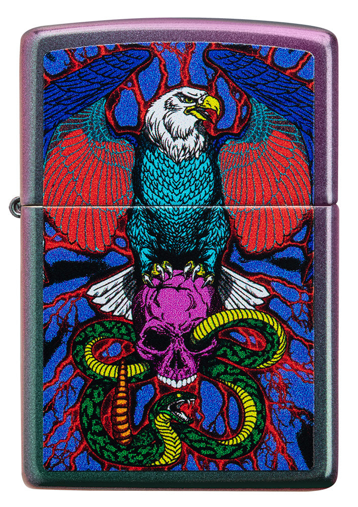 diseño de águila serpiente y calavera